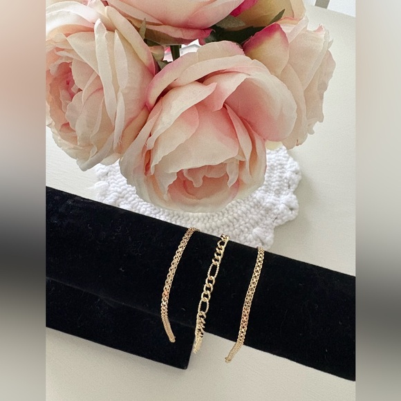 Yellow gold tone bracelets ~ lot of 3! - Picture 2 of 3